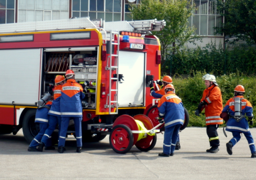 Jugendfeuerwehrübung am Tag der offenen Tür